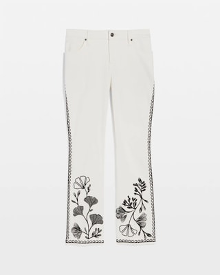 Ginkgo Girlfriend Cropped Flared Jeans click to view larger image.