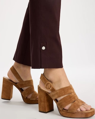 Brigitte™ Slim Button Hem Pants click to view larger image.