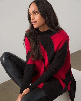 Mock Neck Sweater Poncho