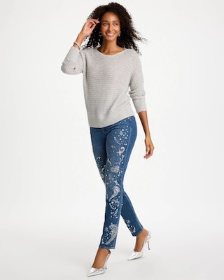 Sequin Embellished Pullover Sweater click to view larger image.
