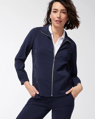 Zenergy Neema Navy Eyelet Jacket