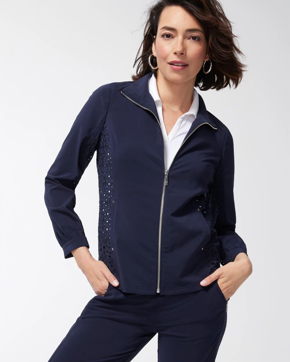Zenergy Neema Navy Eyelet Jacket