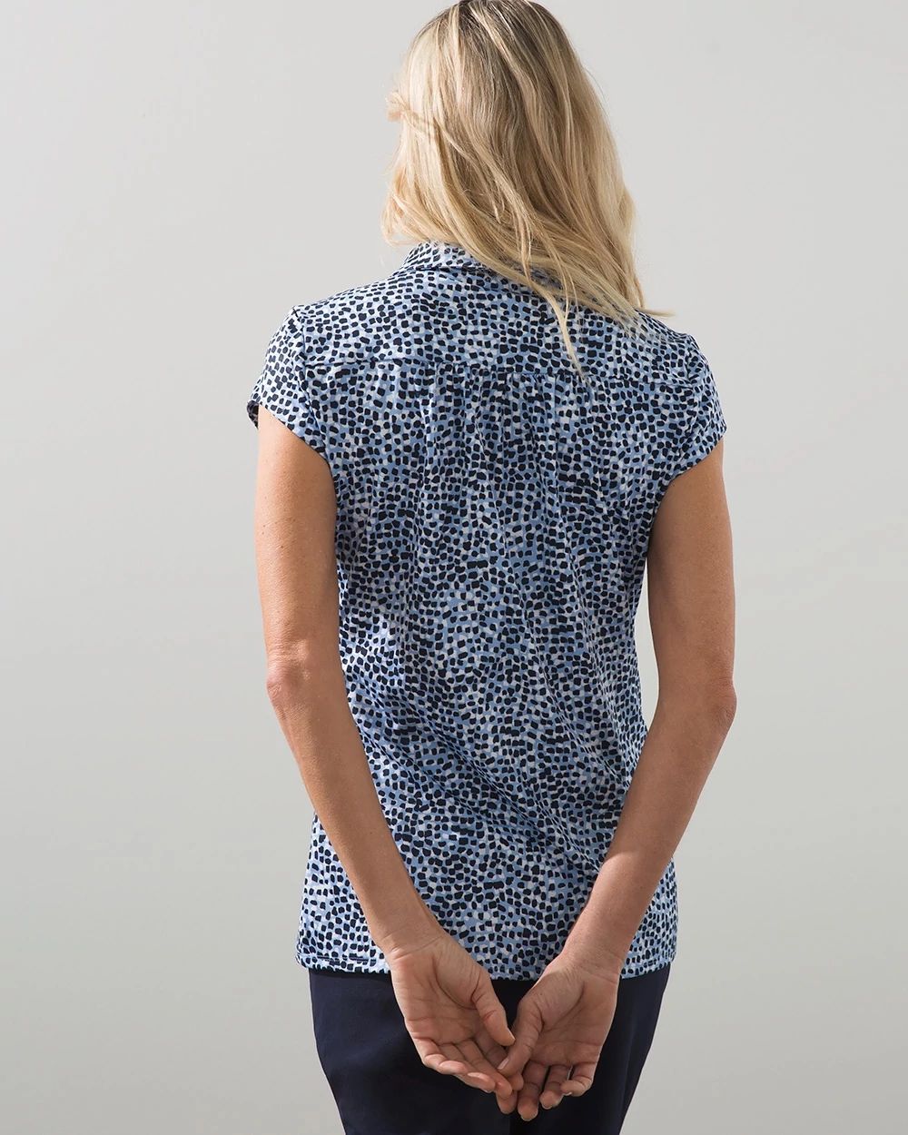 Zenergy UPF Print Cap Sleeve Polo
