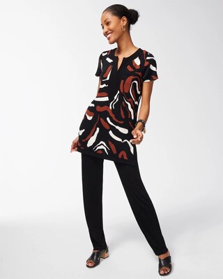 Travelers Abstract Print Tunic