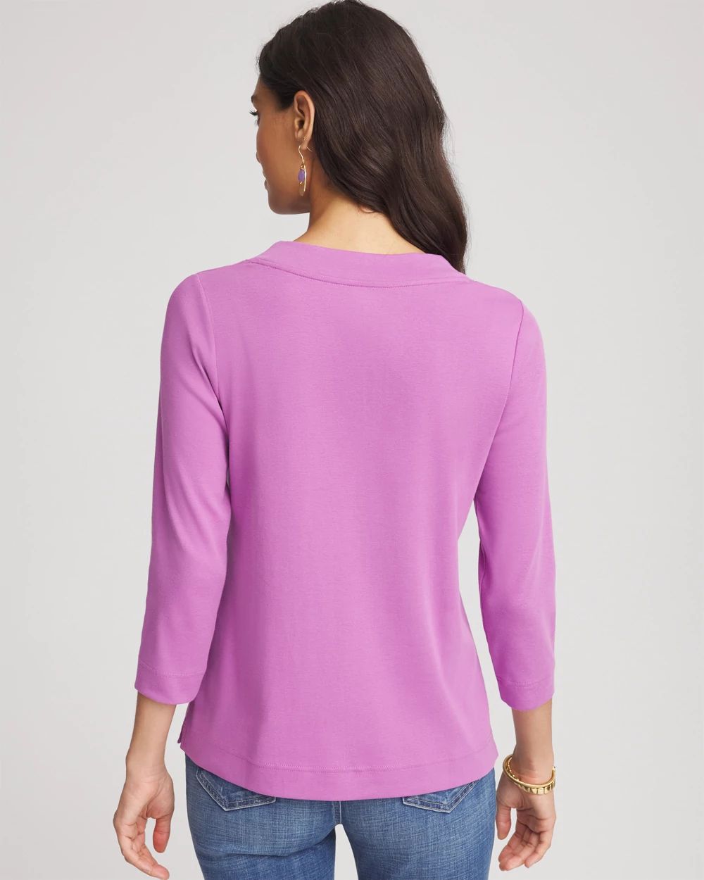 Pima Cotton 3/4 Sleeve Tee click to view larger image.
