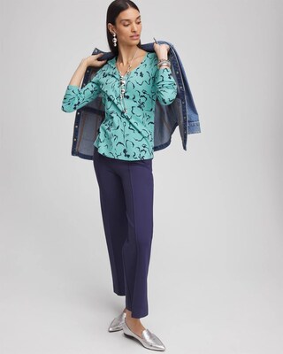 V-Neck Printed Pullover