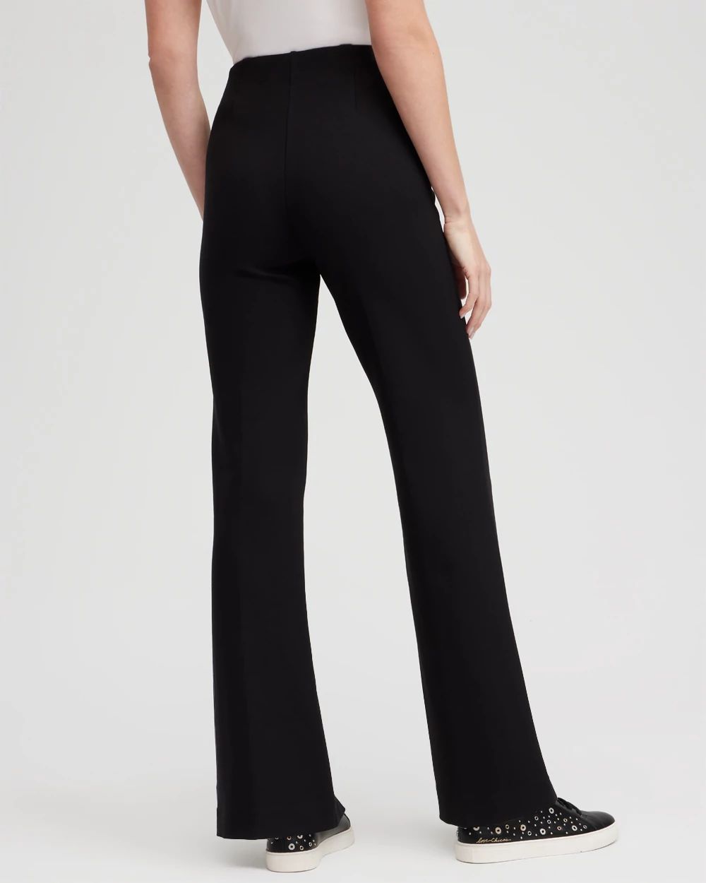 Ponte Pintuck Wide Leg Pants