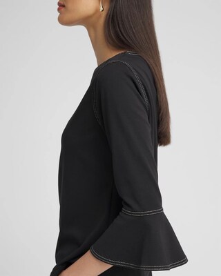 Contrast Stitch Detail Top