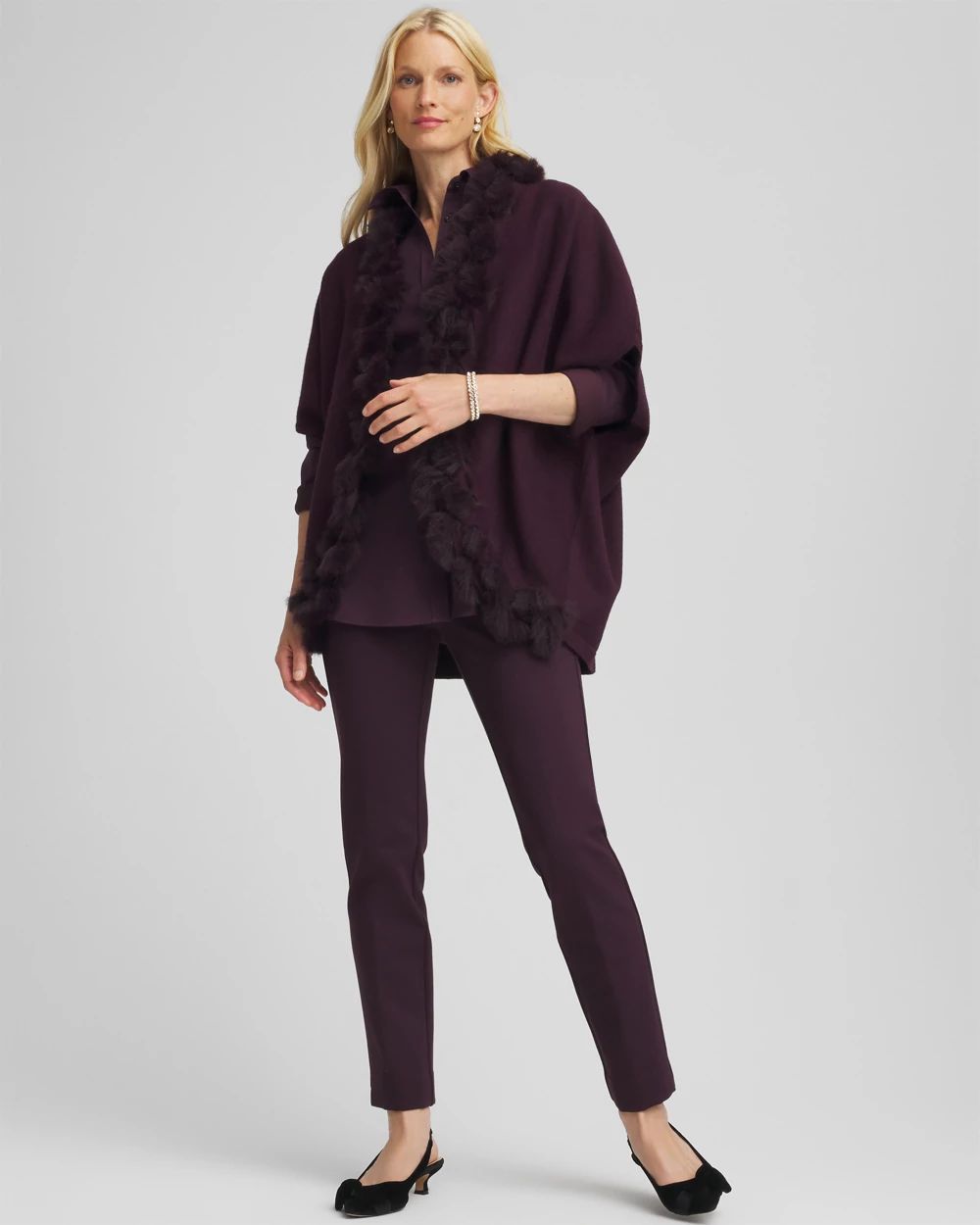 Petite Juliet Slim Trim Detail Ankle Pants