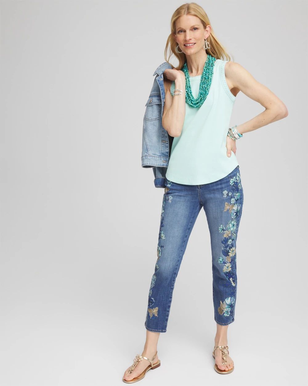 Ribbed Crochet-Trimmed Tank