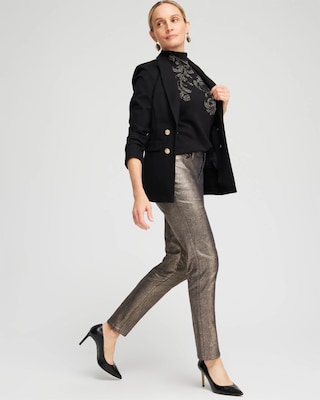 Girlfriend Coated Ankle Jeans click to view larger image.