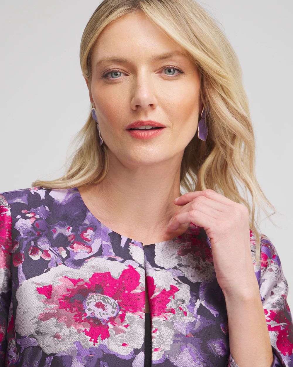 Petite Floral Jacquard Topper
