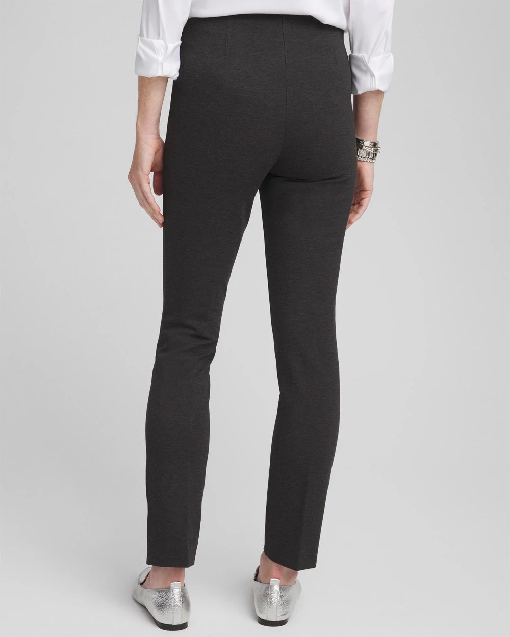 Petite Juliet Ponte Trim Detail Ankle Pants