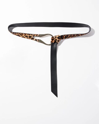 Animal Print Leather Belt