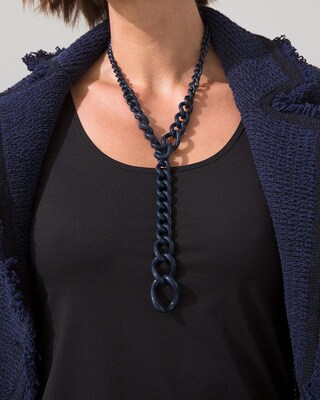 Navy Blue Y-Necklace