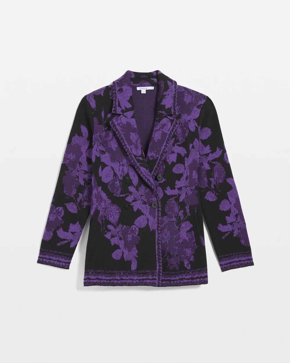 Double-Breasted Sweater Blazer