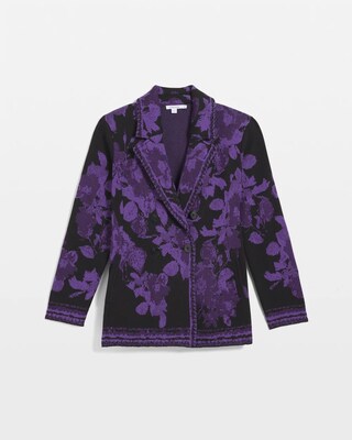 Double-Breasted Sweater Blazer
