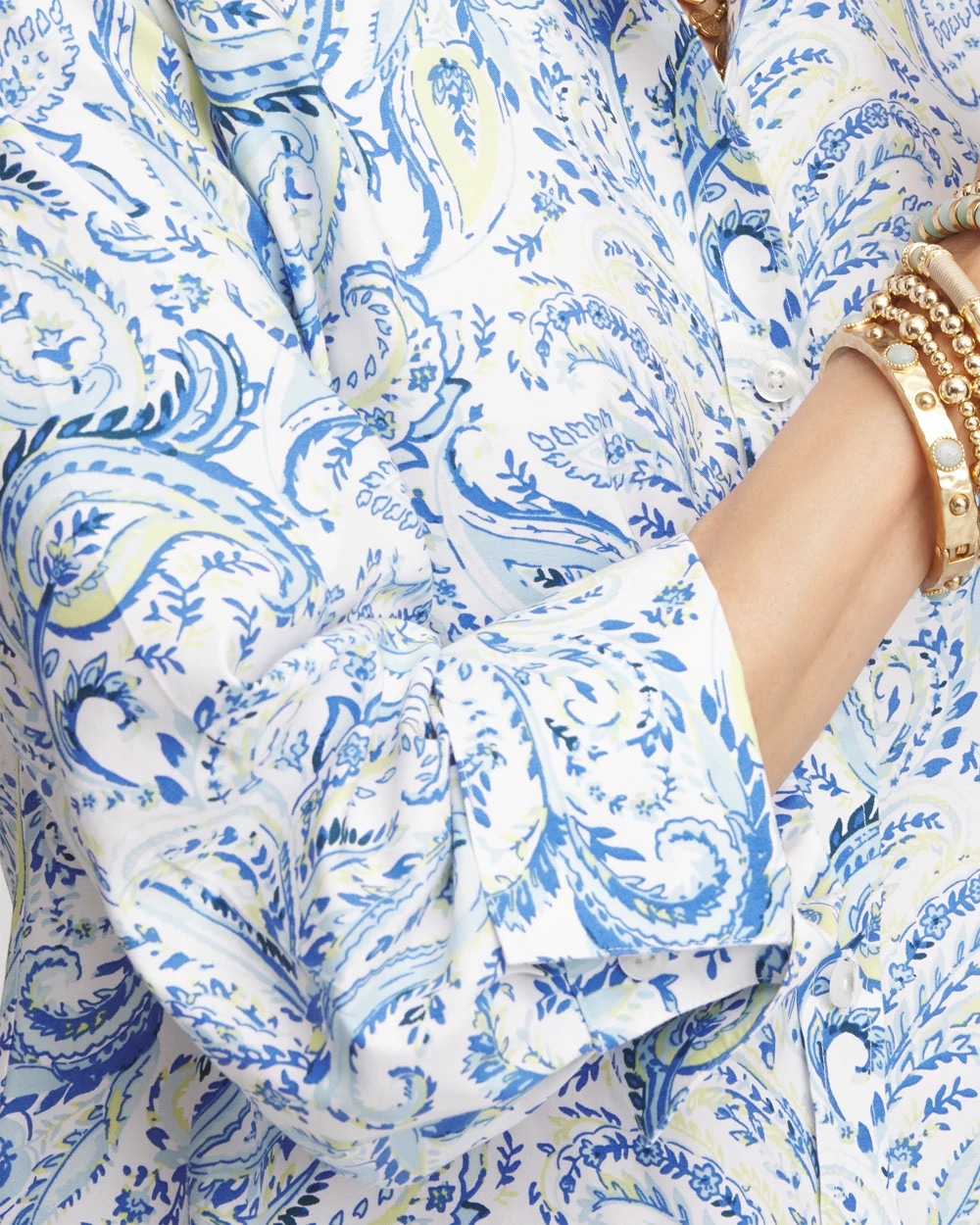 No Iron™ Paisley Print Stretch Shirt