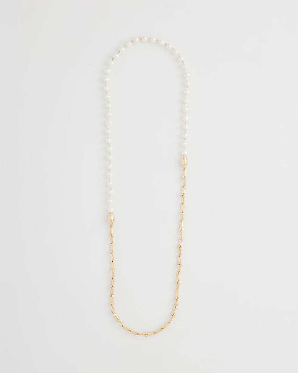 MagneticMix™ Faux Pearl Links Necklace