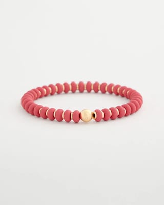 Coral Inspired Round Stretch Bracelet