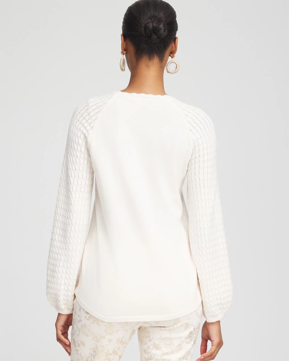 Raglan Sleeve Pullover Sweater click to view larger image.