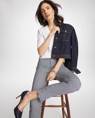 Cotton Slub V-Neck Tee click to view larger image.