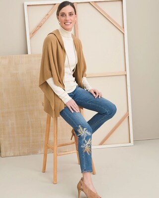 So Slimming Embroidered Ankle Jeans