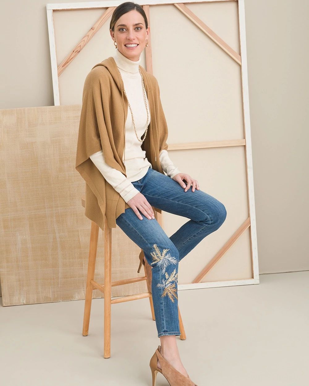 So Slimming Embroidered Ankle Jeans