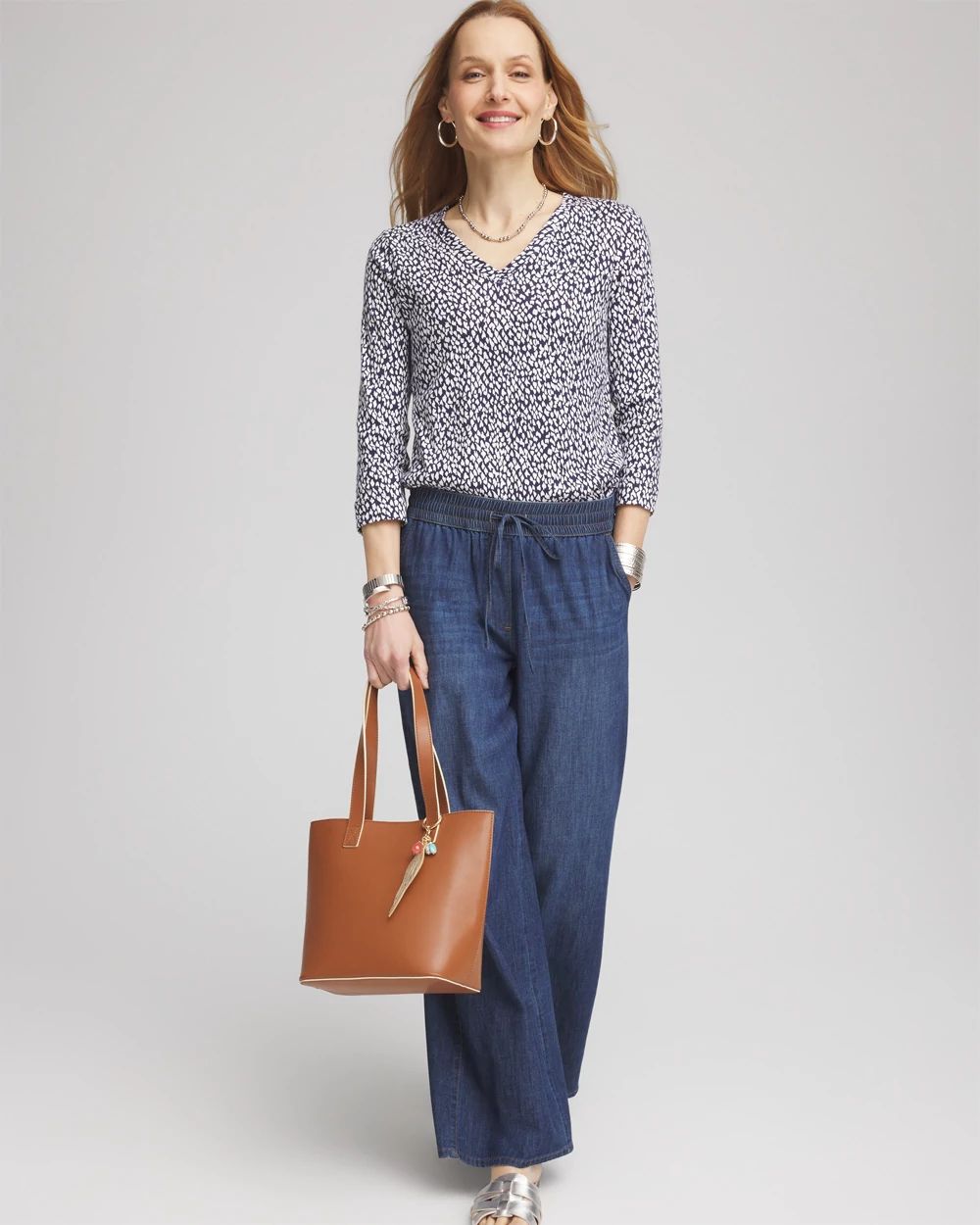 Dots Pima 3/4 Sleeve Everyday Tee