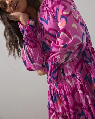 Ikat Tiered Maxi Dress