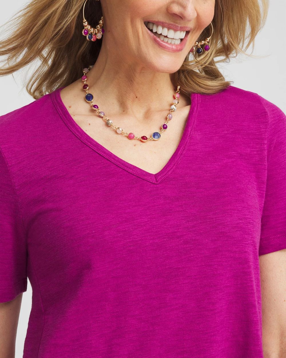 Slub V-Neck Tee