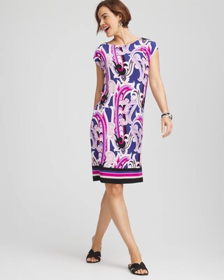 Travelers™ Paisley Cap-Sleeved Dress click to view larger image.