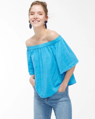 Linen Off-Shoulder Top