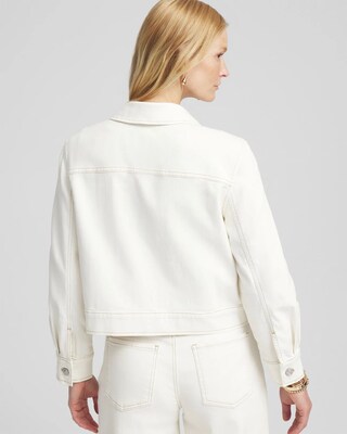 Pleat Sleeve Denim Jacket