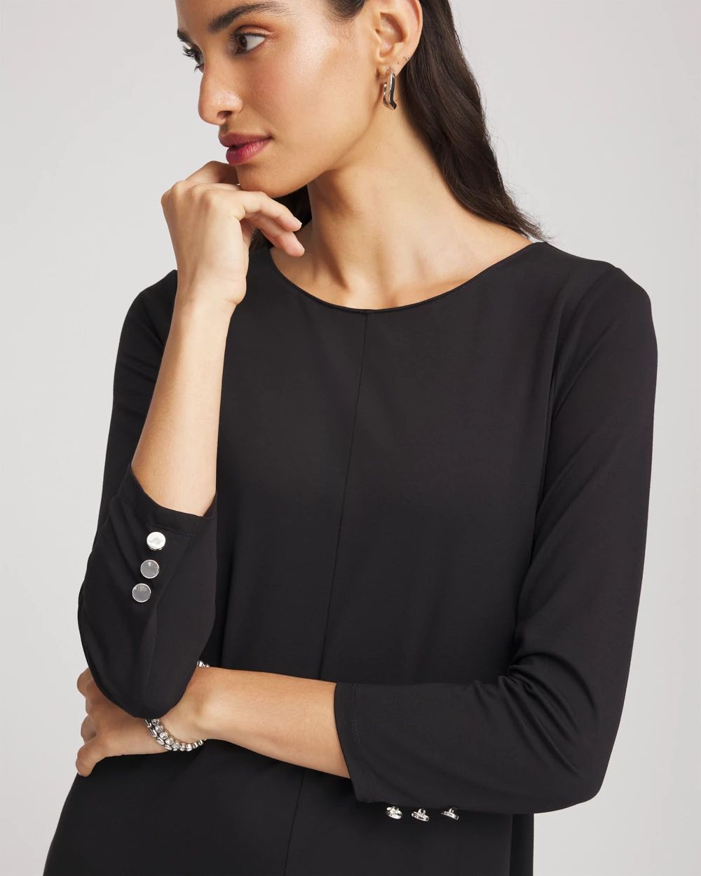 Ponte A-line Midi Dress click to view larger image.