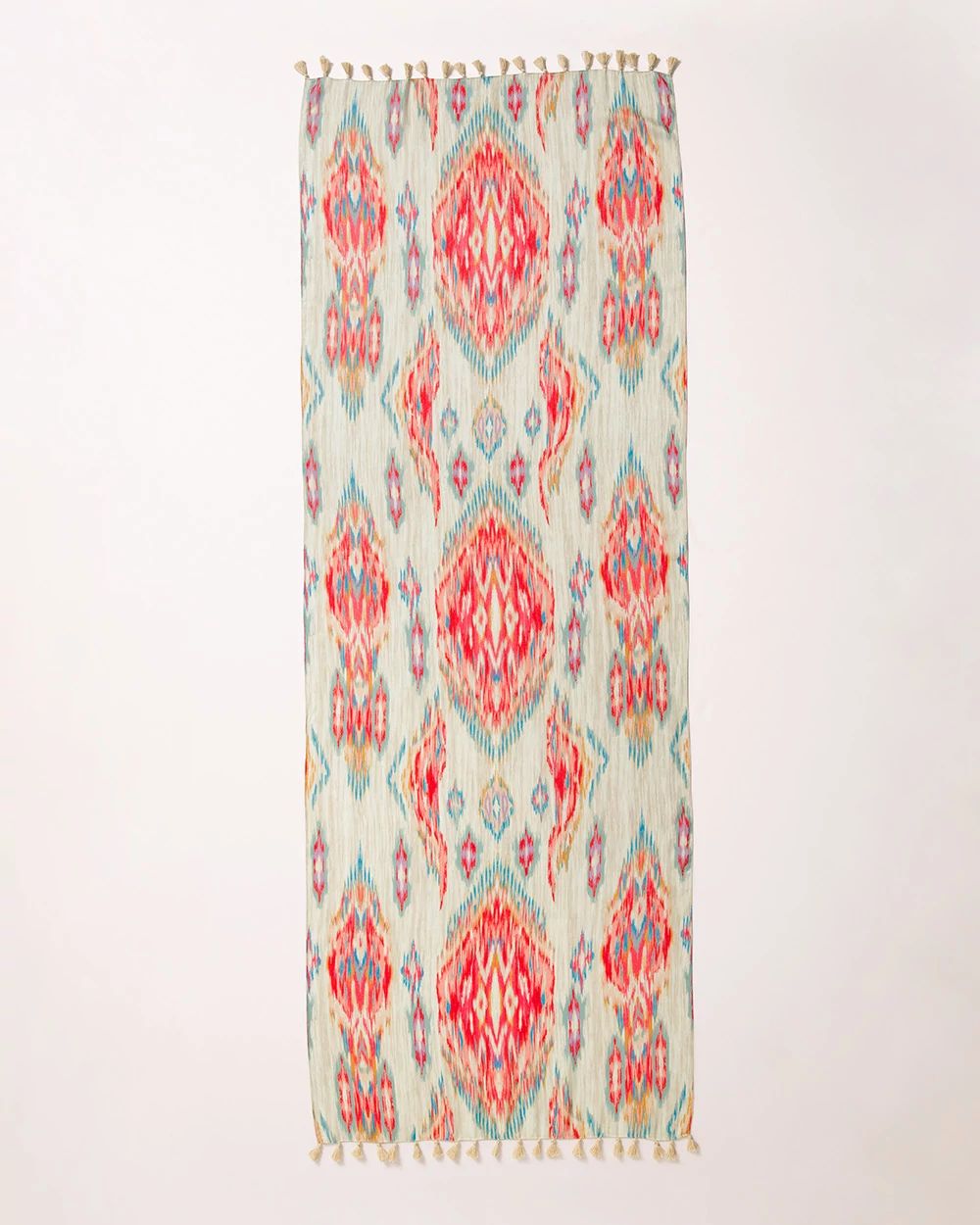 Ikat-Print Oblong Scarf