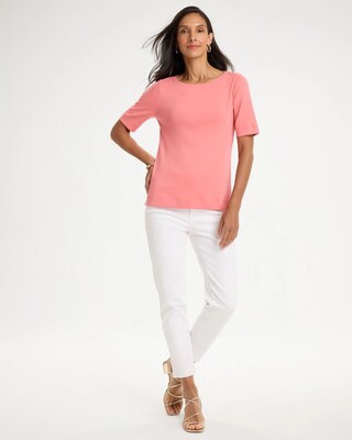 Pima Elbow Sleeve Tee click to view larger image.