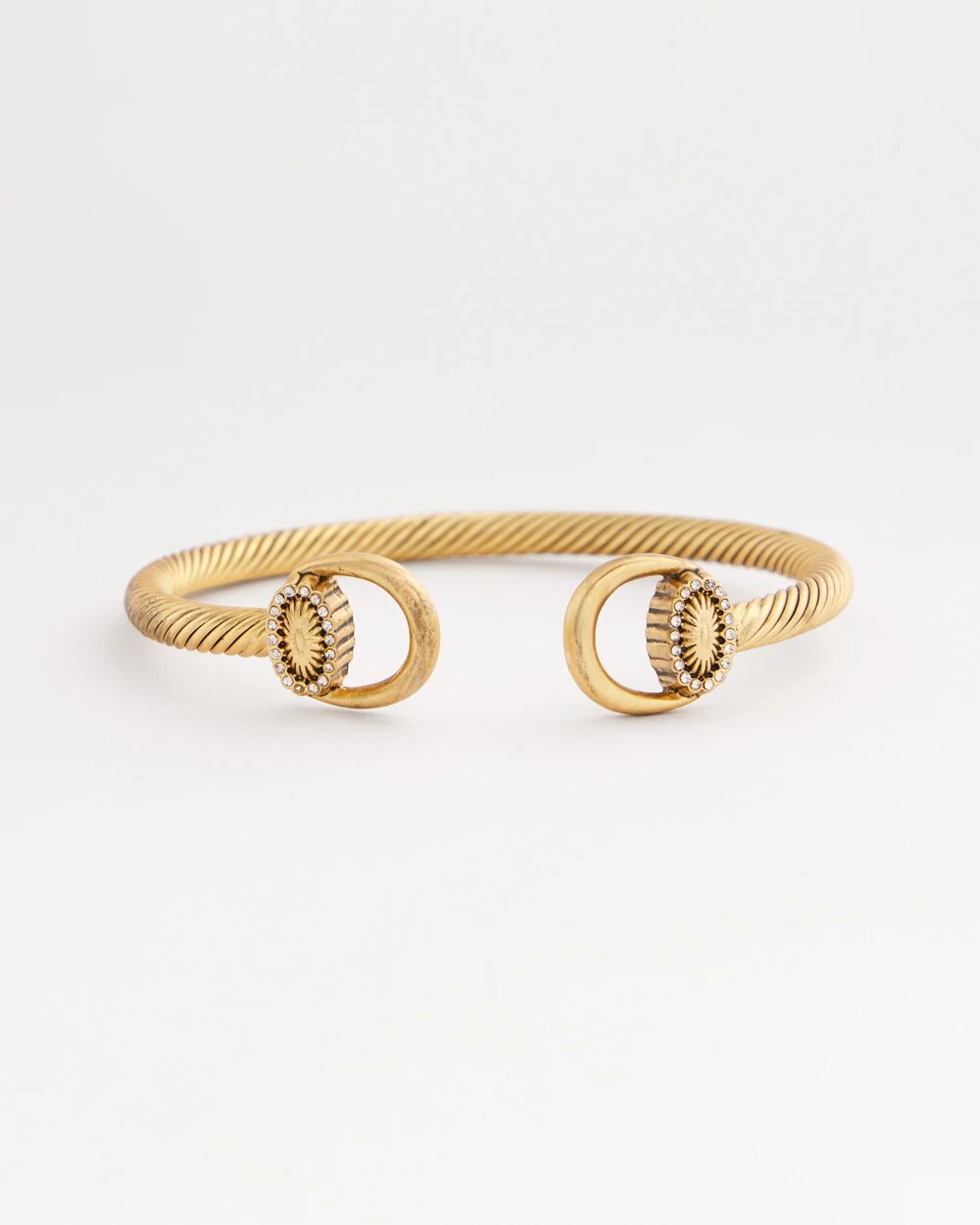Equestrian Horsebit Goldtone Cuff Bracelet