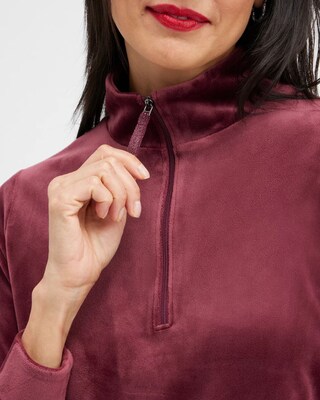 Zenergy Velour Half Zip Pullover