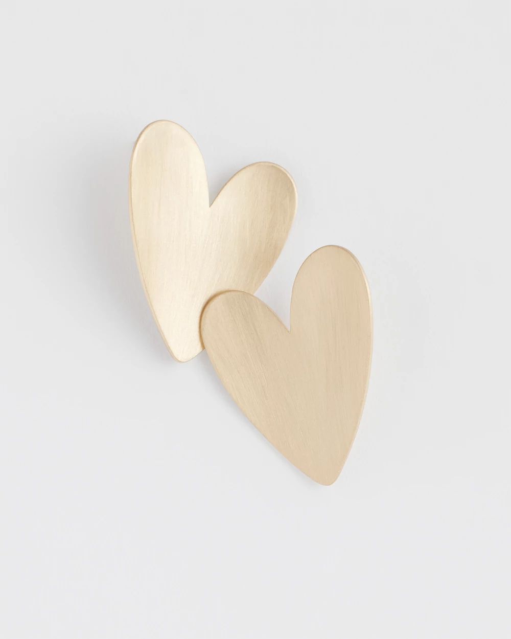 Gold-Tone Stud Heart Earrings