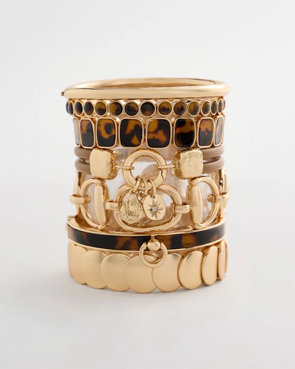 Tortoise Square Stretch Bracelet click to view larger image.
