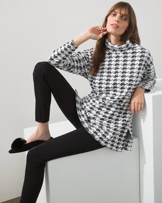 Jacquard Houndstooth Tunic