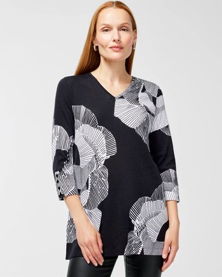 Pima Floral Everyday Button Tunic