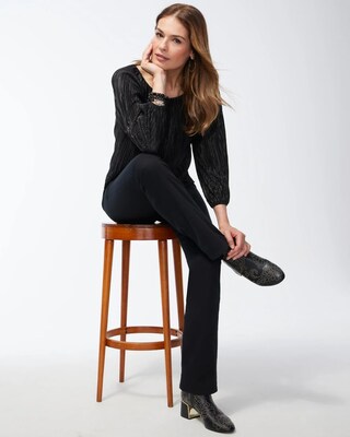 Metallic Crinkle Top