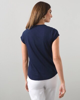 Cap Sleeve Slub Tee