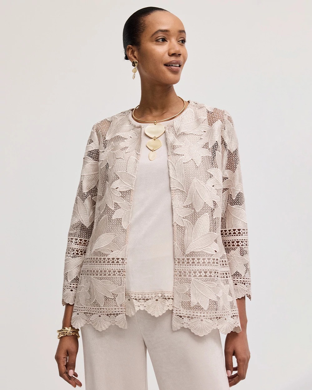 Travelers™ Collection Scallop Lace Jacket