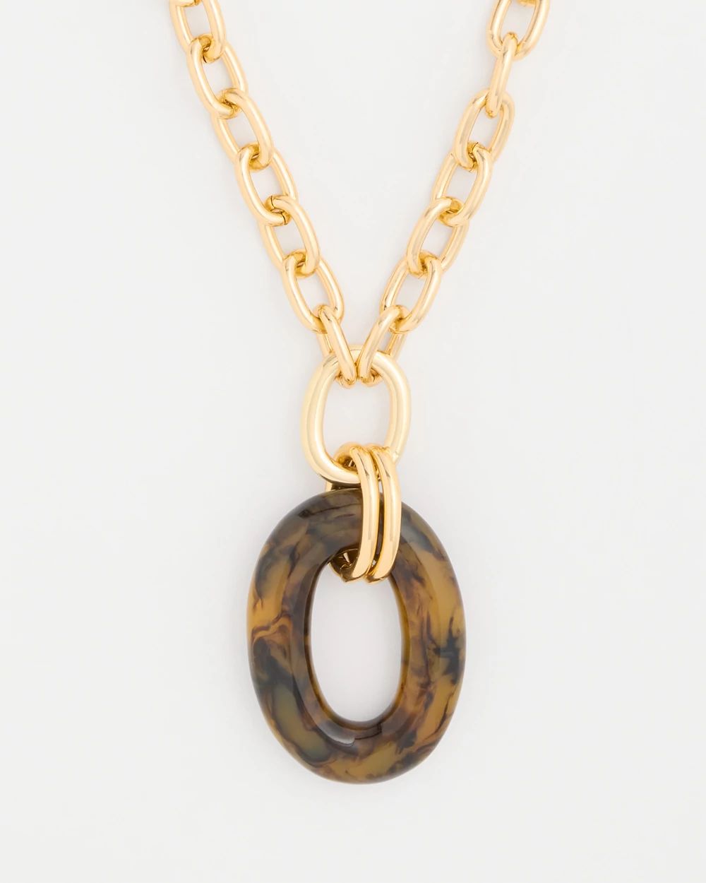 Short Tortoise Pendant Necklace click to view larger image.