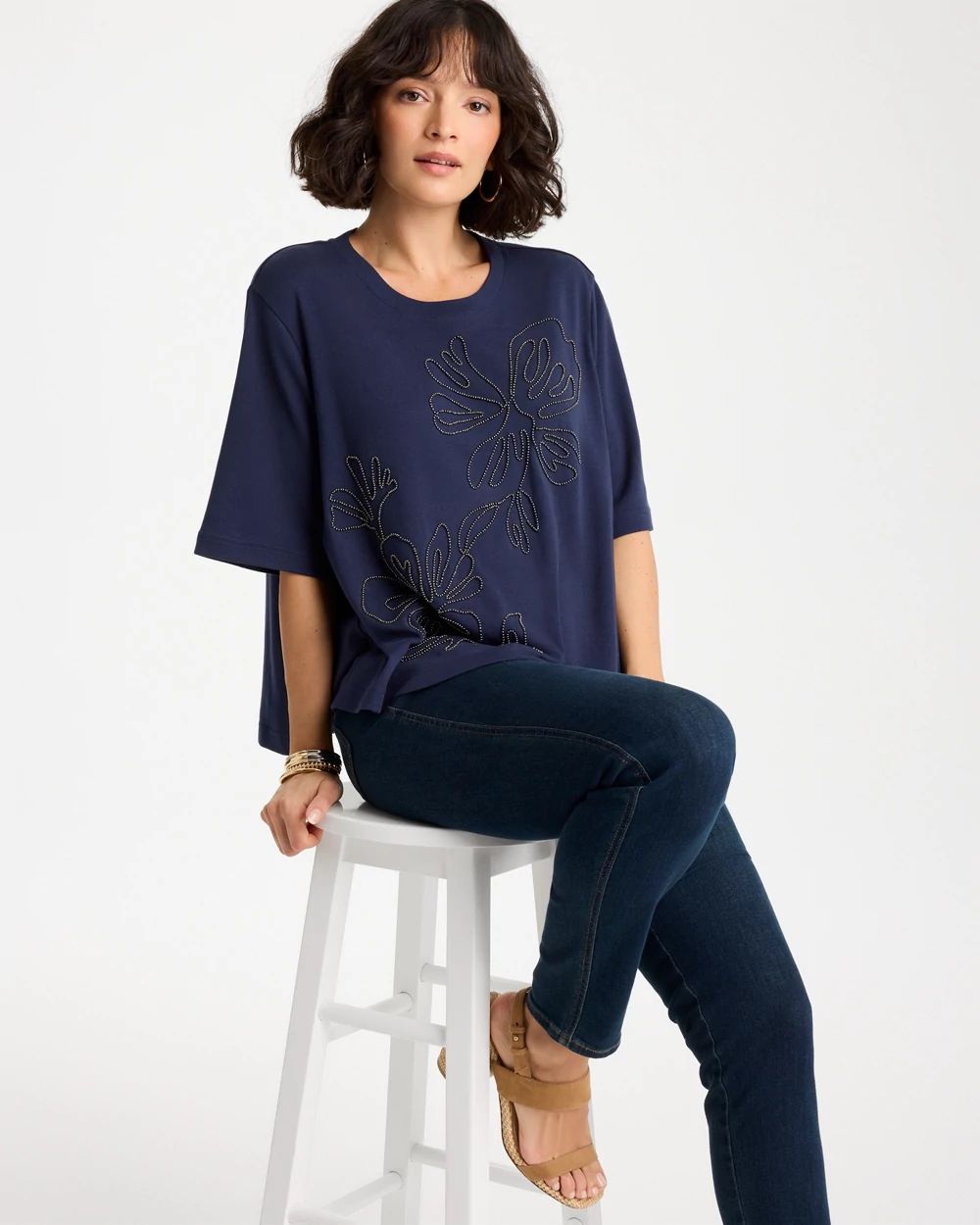 Caviar Beaded Cotton Tee