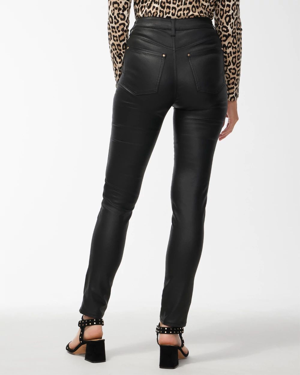 Coated Slim Jeans click to view larger image.