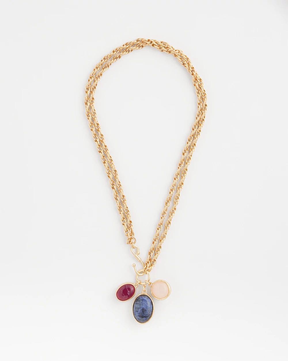 Multi-color Stone Convertible Necklace